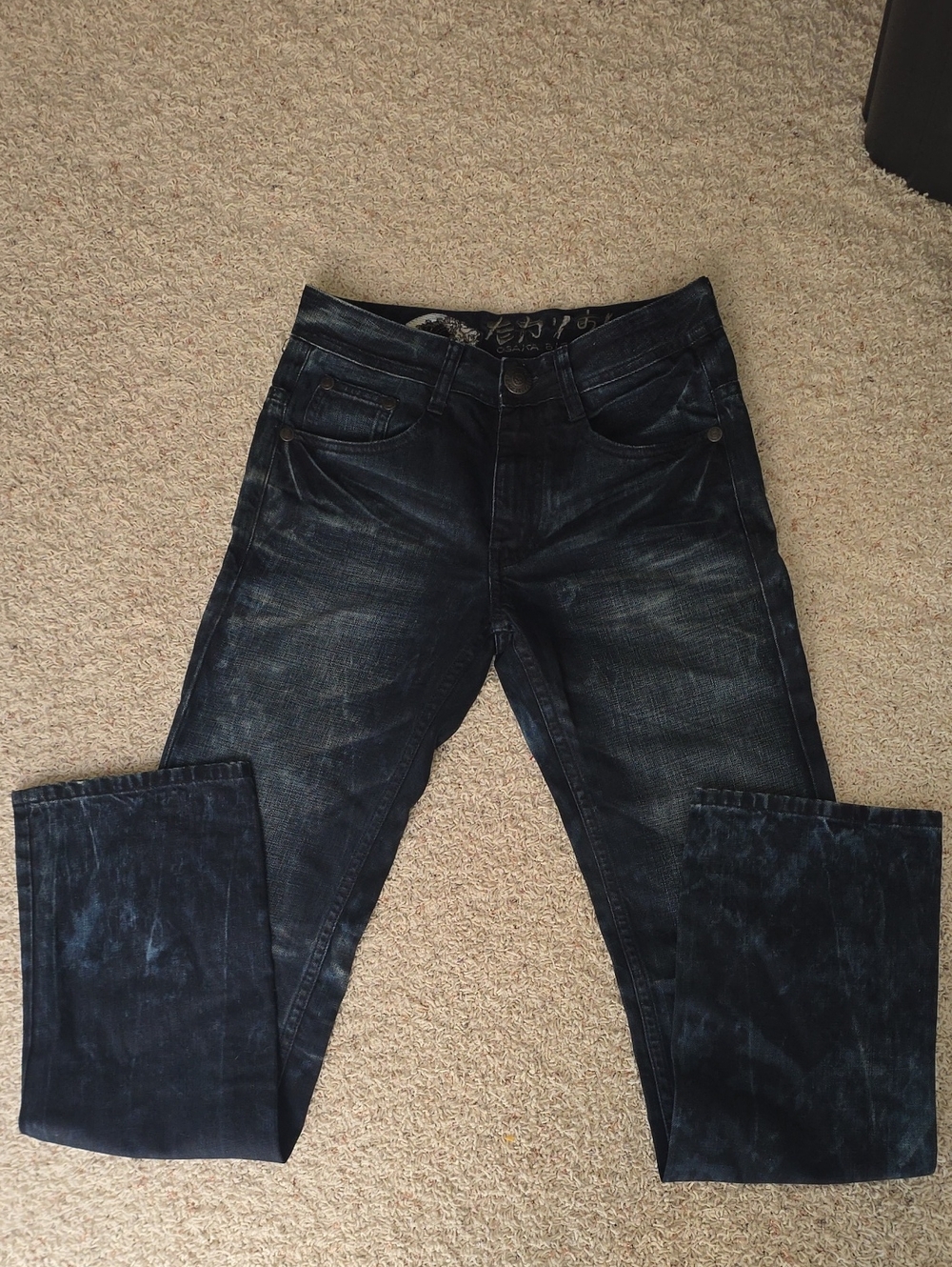 Osaka Big Train Japanese Men's Straight Fit Dark Blue Jeans